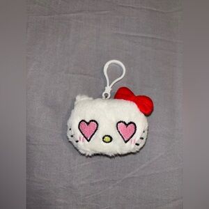 Hello Kitty Heart Eyes Red Bow Plush Keychain/Bag Charm New